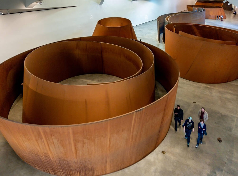 The Matter of Time sculpture at the Guggenheim Museum in Bilbao, Spain